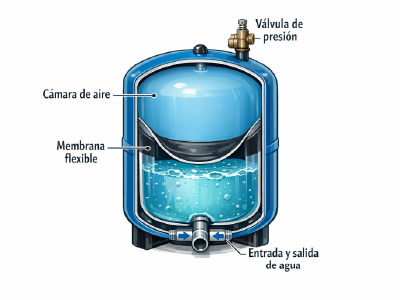 tanque de presión de agua